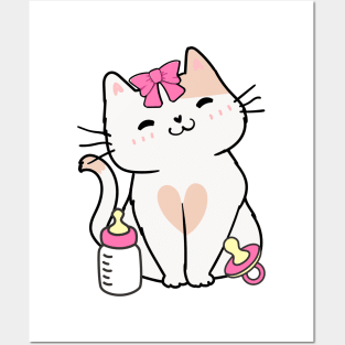 Cute Persian cat is a baby - girl Posters and Art